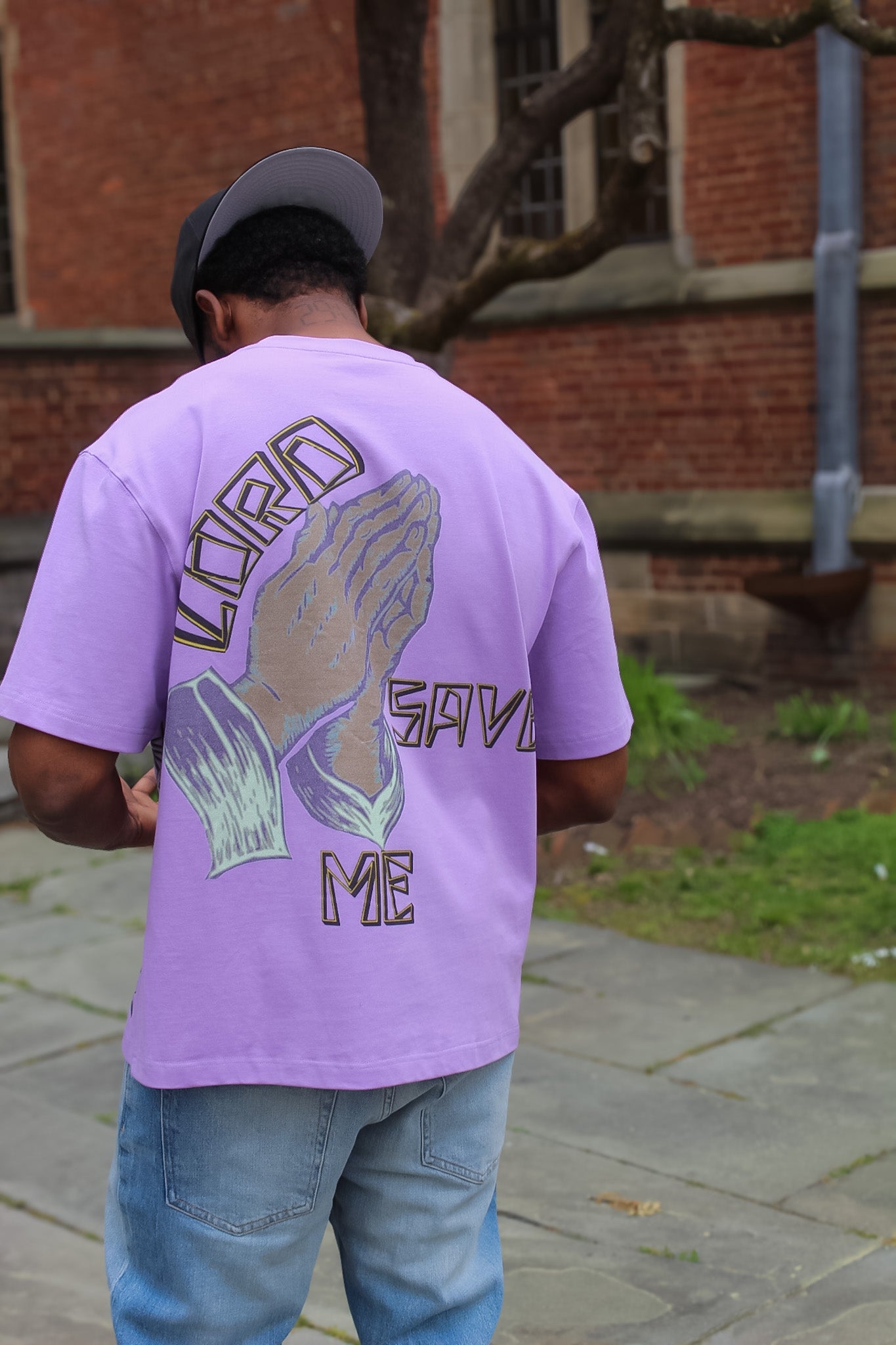 'Lord Save Me' S/S T-Shirt Lavender